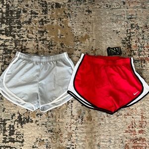 2 pairs of nike running shorts with liner
